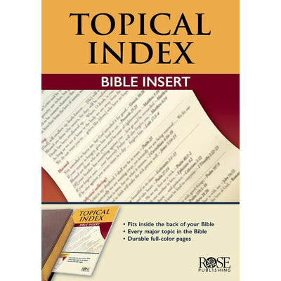 Book: Topical Bible Index Insert by Rose Publishing