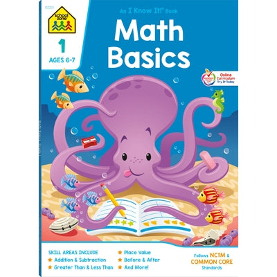 School Zone Math Basics Grade 1 Workbook by School Zone
