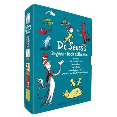 Dr. Seuss's Beginner Book Collection: The Cat in the Hat; One Fish Two Fish Red Fish Blue Fish; Green Eggs and Ham; Hop on Pop; Fox in Socks by Dr Seuss