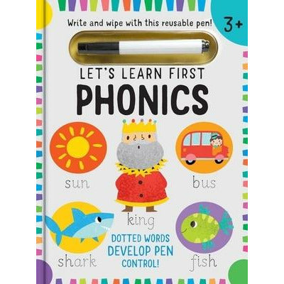 Let's Learn: First Phonics: (Early Reading Skills, Letter Writing Workbook, Pen Control, Write and Wipe) by Insight Kids