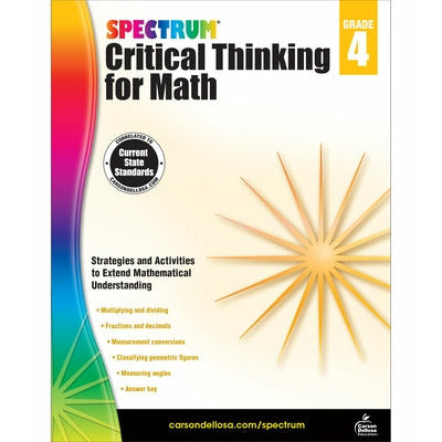 Spectrum Critical Thinking for Math, Grade 4 by Spectrum