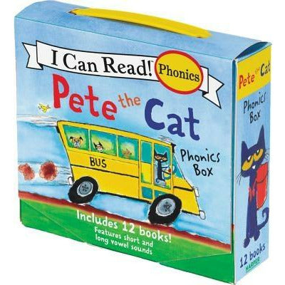 Pete the Cat 12-Book Phonics Fun!: Includes 12 Mini-Books Featuring Short and Long Vowel Sounds by James Dean
