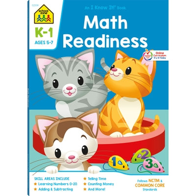 School Zone Math Readiness Grades K-1 Workbook by School Zone