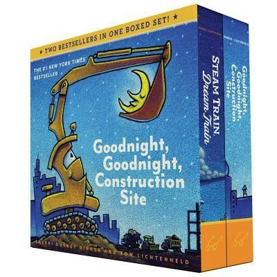 Goodnight, Goodnight, Construction Site and Steam Train, Dream Train Board Books Boxed Set (Board Books for Babies, Preschool Books, Picture Books for by Sherri Duskey Rinker