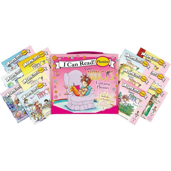 Fancy Nancy's 12-Book Fantastic Phonics Fun!: Includes 12 Mini-Books Featuring Short and Long Vowel Sounds by Jane O'Connor