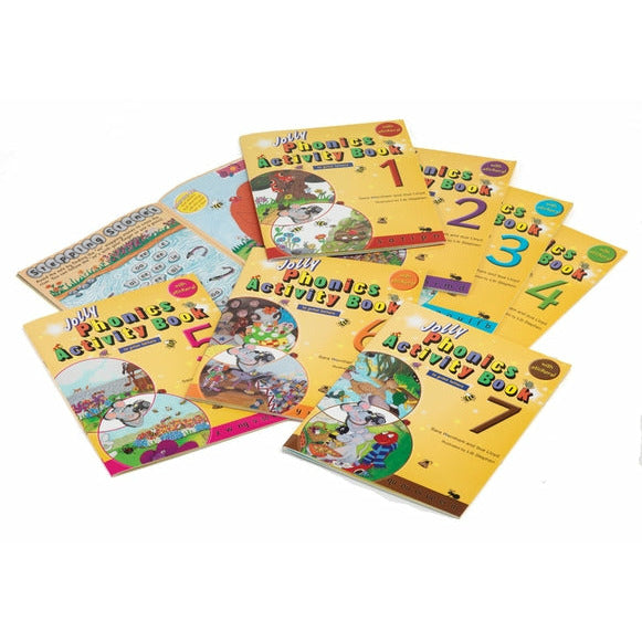 Jolly Phonics Activity Books 1-7: In Print Letters (American English Edition) by Sara Wernham