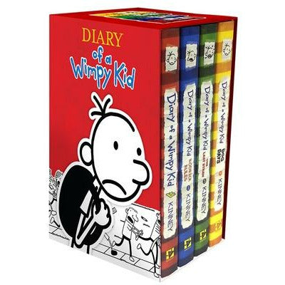 Diary of a Wimpy Kid Box of Books 1-4 Revised by Jeff Kinney