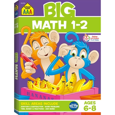 School Zone Big Math Grades 1-2 Workbook by School Zone