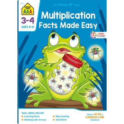 School Zone Multiplication Facts Made Easy Grades 3-4 Workbook by School Zone