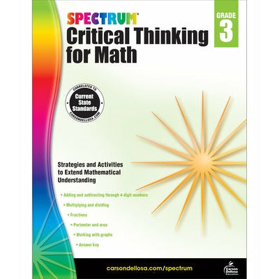 Spectrum Critical Thinking for Math, Grade 3 by Spectrum