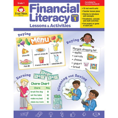 Financial Literacy Lessons and Activities, Grade 1 Teacher Resource by Evan-Moor Corporation